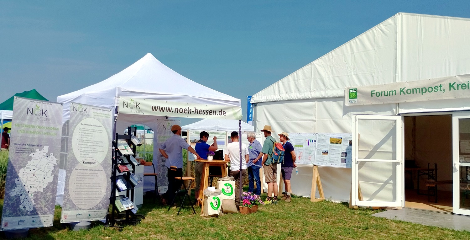 Poster-Session des NÖK-Hessen auf den Ökofeldtagen 2025 in Canitz, Sachsen